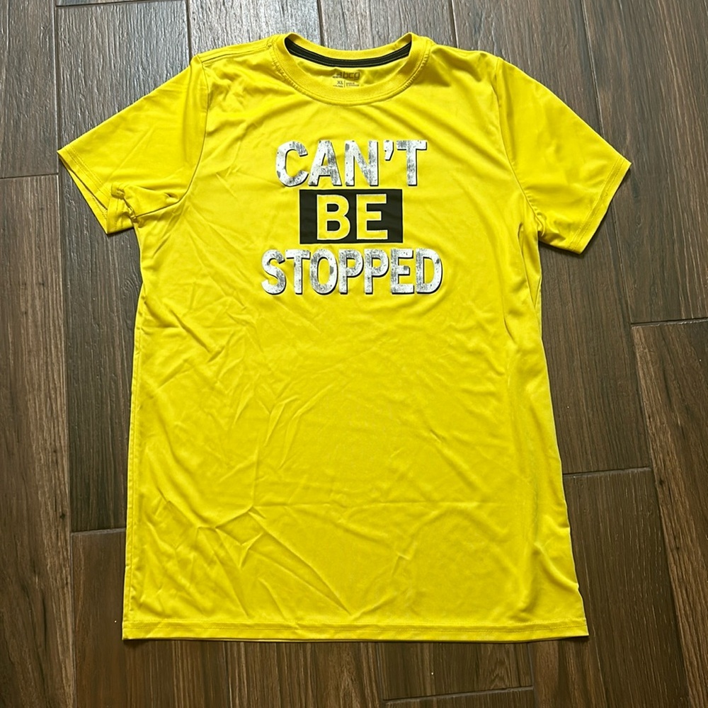 BCG Boys Shirt XL Performance Top 18-20 Yellow